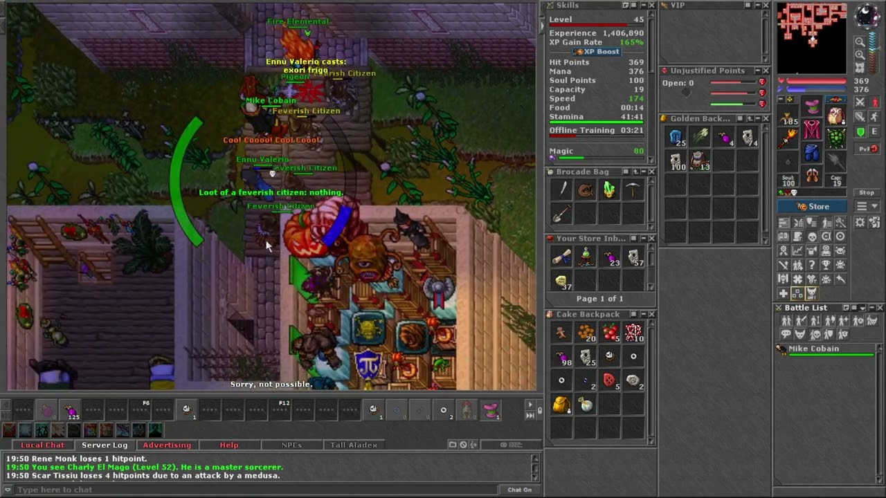 Tibia PK Talera - Charly El Mago 52 Master Sorcerer (Parte 2)