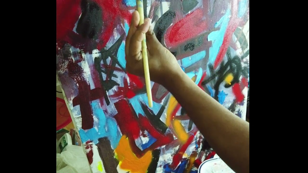 Abstract Jazz Fusion: Painting the Sound of Music | NYC Artist's Unique Creation