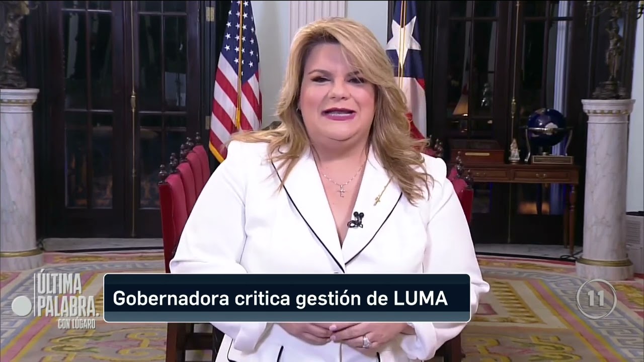 Gobernadora de Puerto Rico critica gestión de LUMA en su mensaje al pueblo