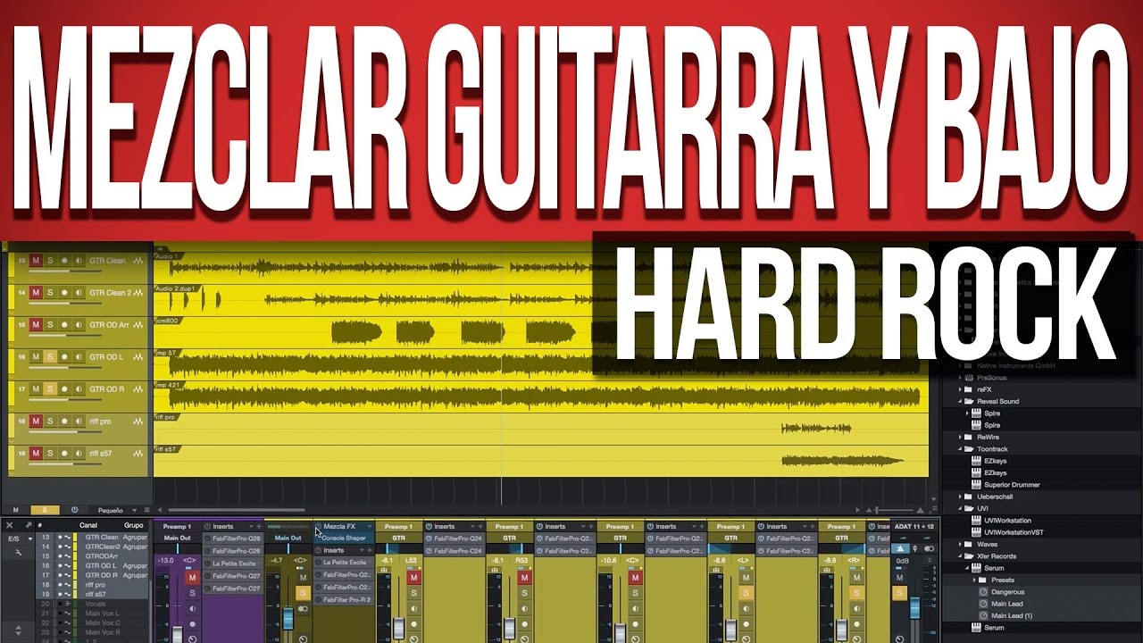 Como mezclar Guitarras y Bajo | Hard Rock