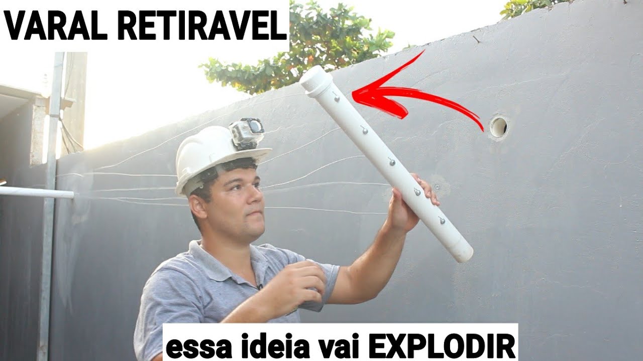 VARAL RETIRÁVEL COM TUBO DE ESGOTO ESSA IDEIA VAI EXPLODIR NA CONSTRUÇÃO