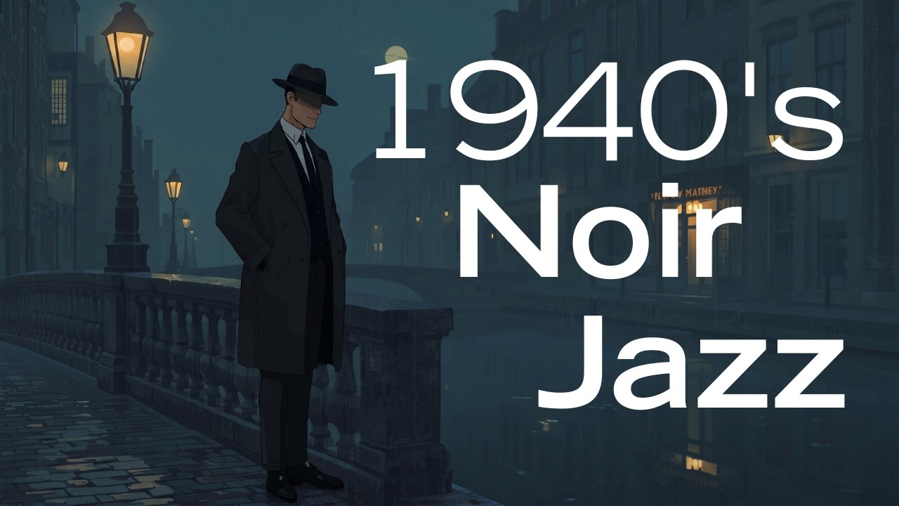 Noir Jazz Radio 1940s 🎷 Old City Rain, Vintage Saxophone & Midnight Coffee Ambience