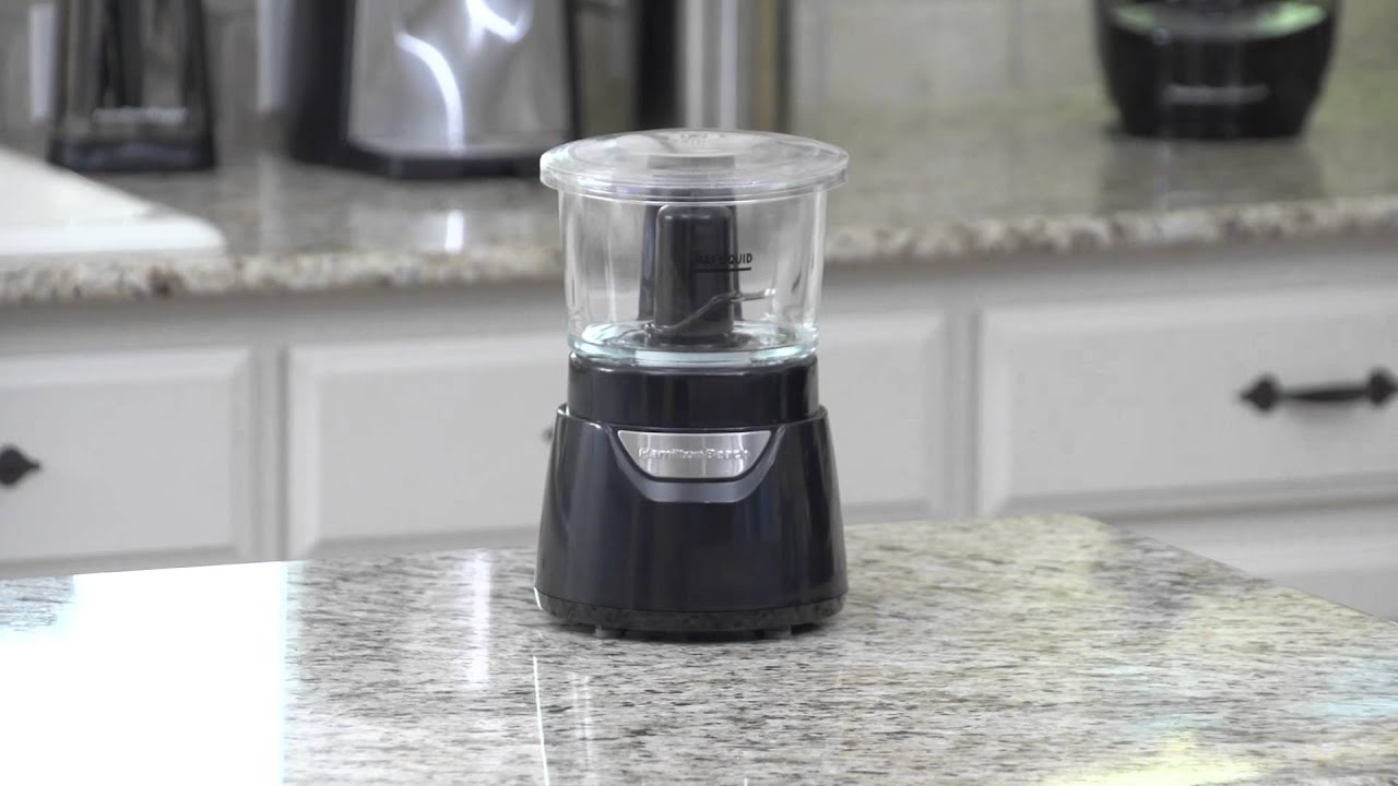 Food Chopper | Hamilton Beach® | Stack & Press™ 3 Cup Glass Bowl Chopper (72860)