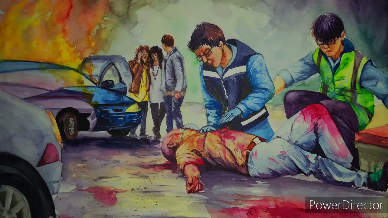 Water color drawing | memory drawing in accident ----- jeeny ki khawahish me mar na yaha hai