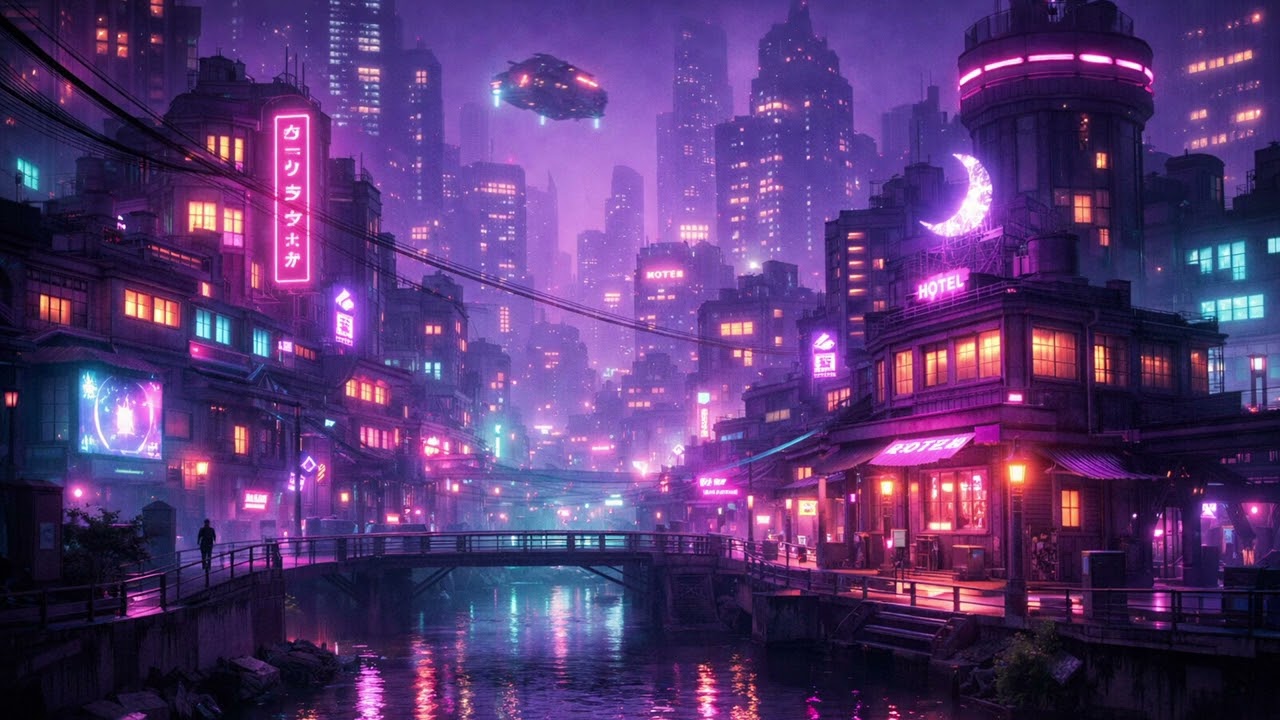 Velvet Nightfall | Chill Synthwave Background Music | Relaxing Retro Music