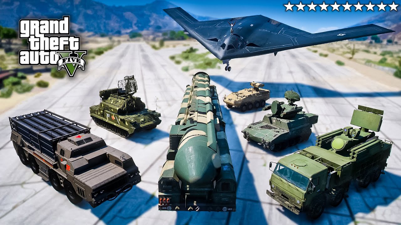 Stealing SECRET MILITARY VEHICLES in GTA 5! [Chinese]