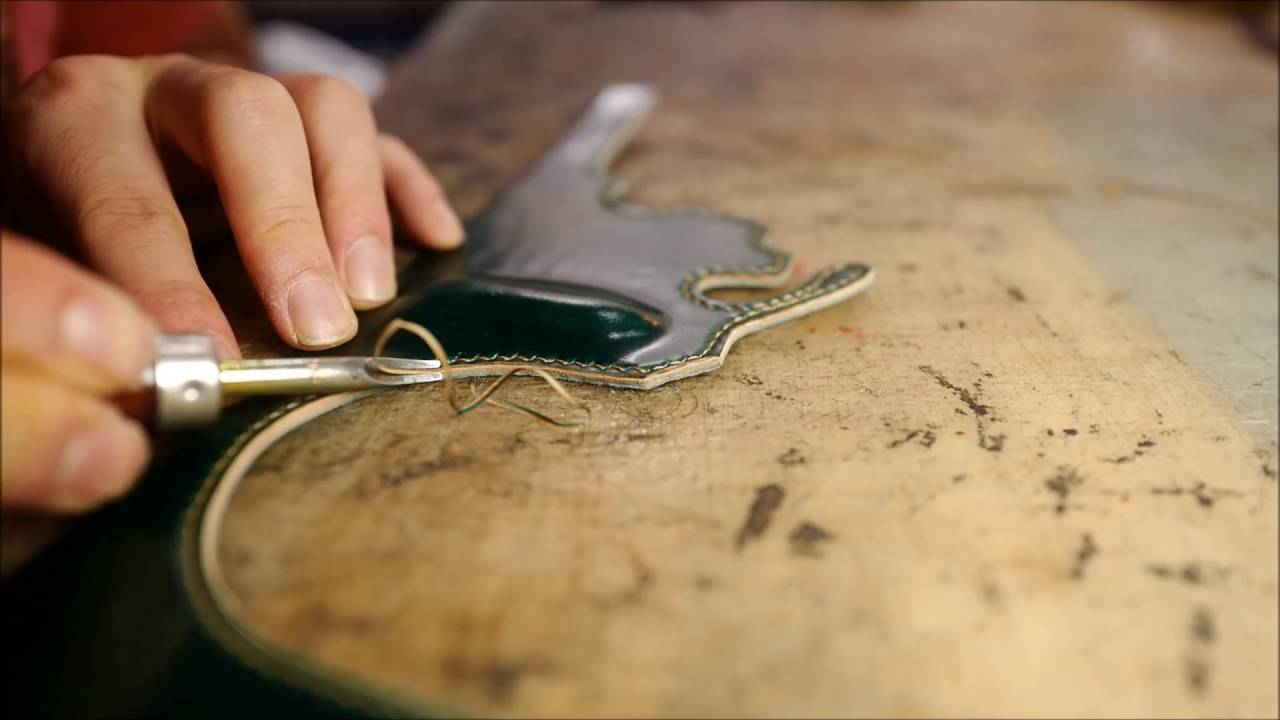 [Arte di mano] The handwork of JnK - #2 Leica Q half case making movie with Shell cordovan.