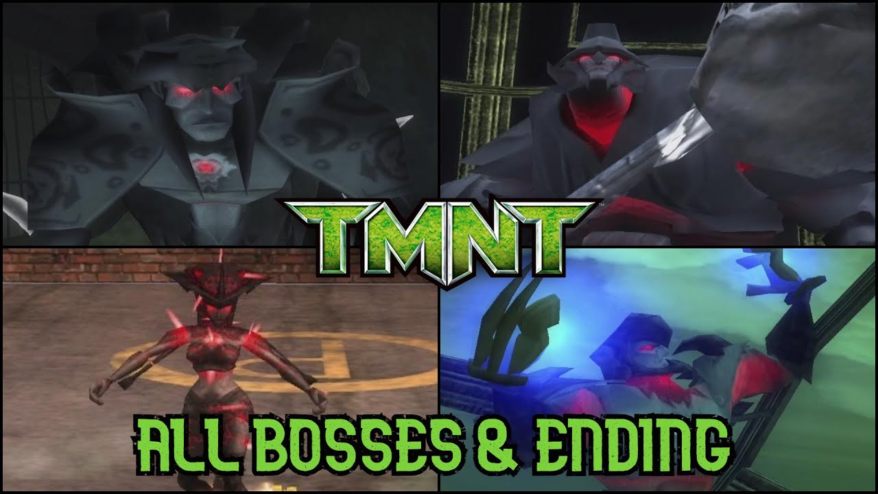 TMNT (PS2) - All Bosses & Ending (PlayStation 2)
