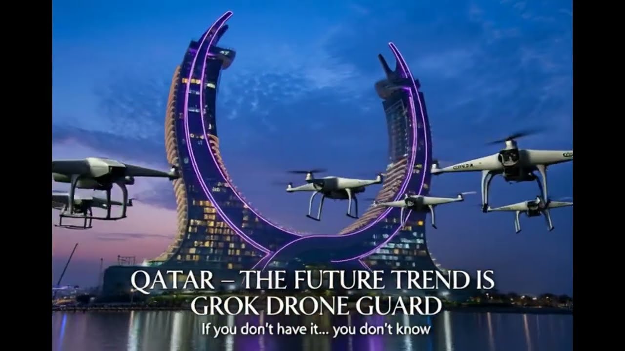 QATAR life. Grok Drone Guard – trend future. helping at home, to saving lives at the beach.