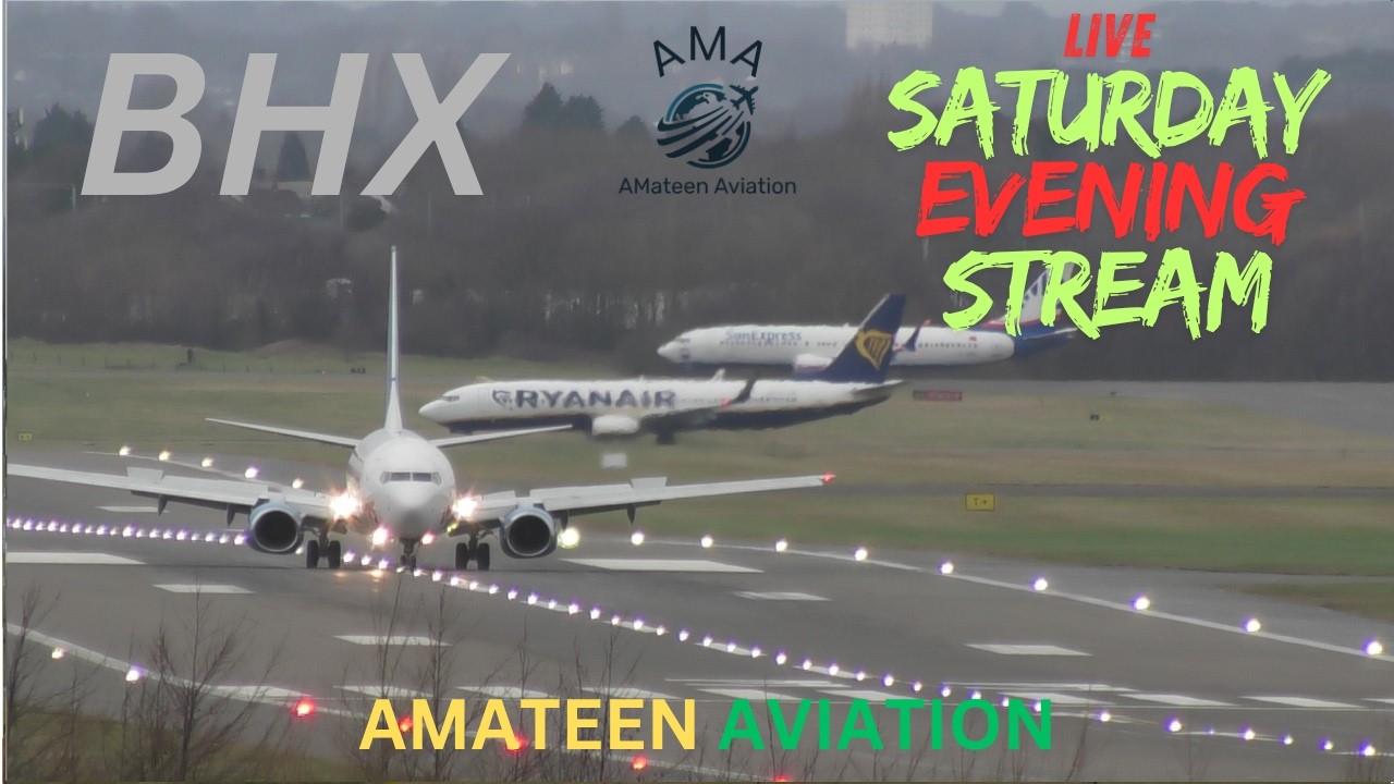Saturday Live Action - Birmingham Airport - Strong Gusty Winds - 04/04/2026