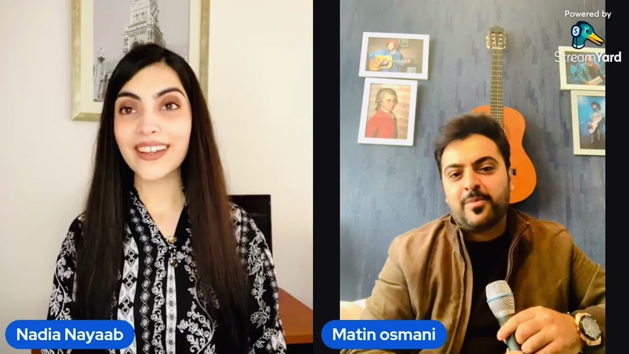 ببینید مخاطب آهنگ های عاشقانه متین عثمانی کیست؟ 🥰Nadia Nayaab interviews Matin Osmani
