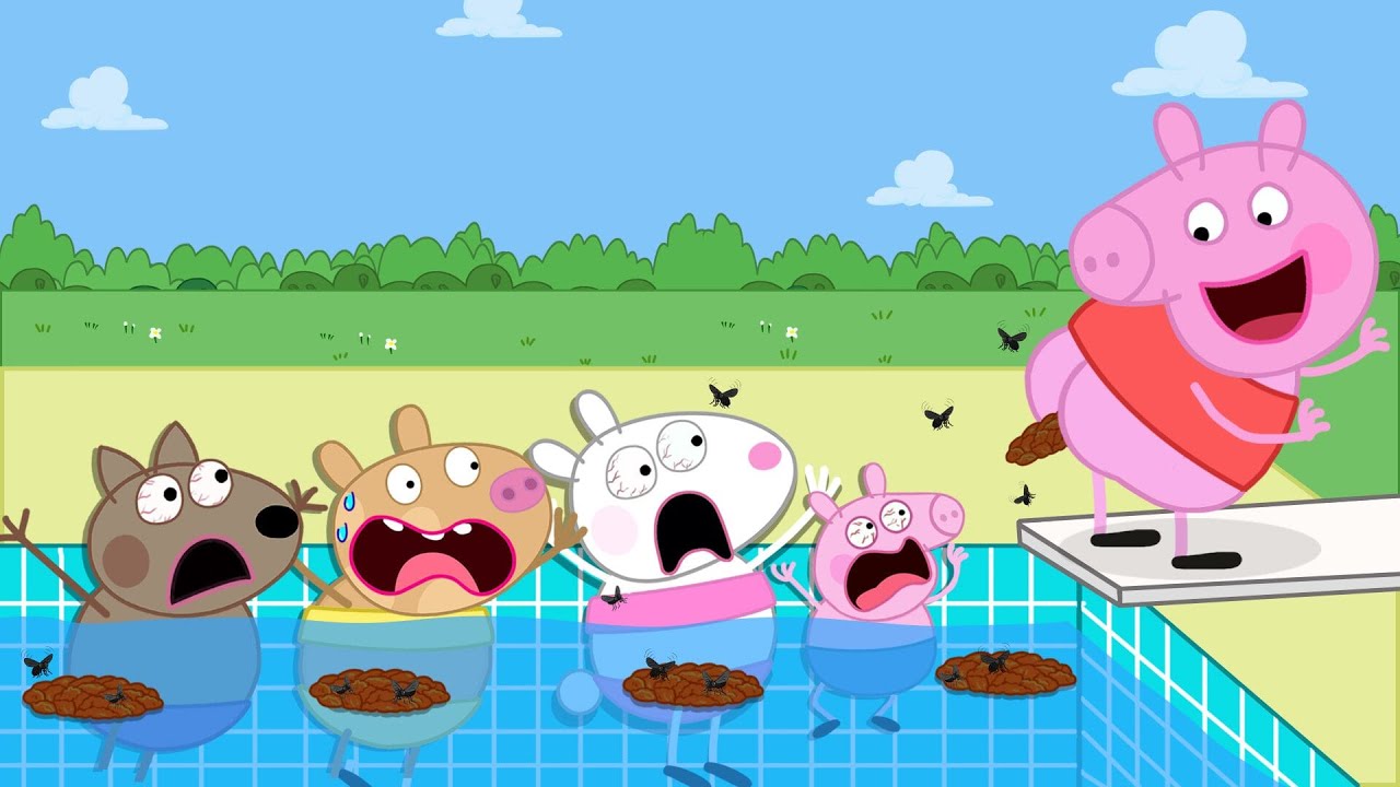 Peppa Pig At The Swimming Pool BUT TRY NOT TO LAUGH | Peppa Pig Funny Animation