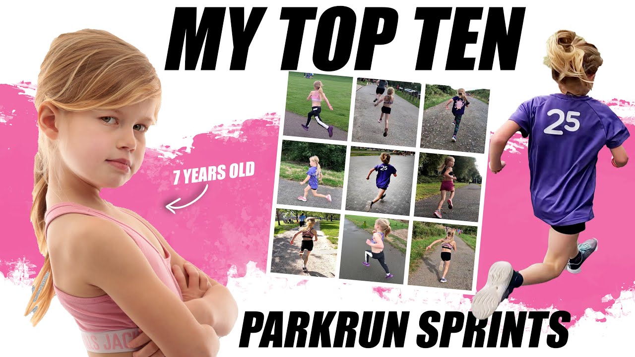 Isabelle Sparkles Top Ten Parkrun Sprint Finishes | Parkrun Girl | 7 Years Old
