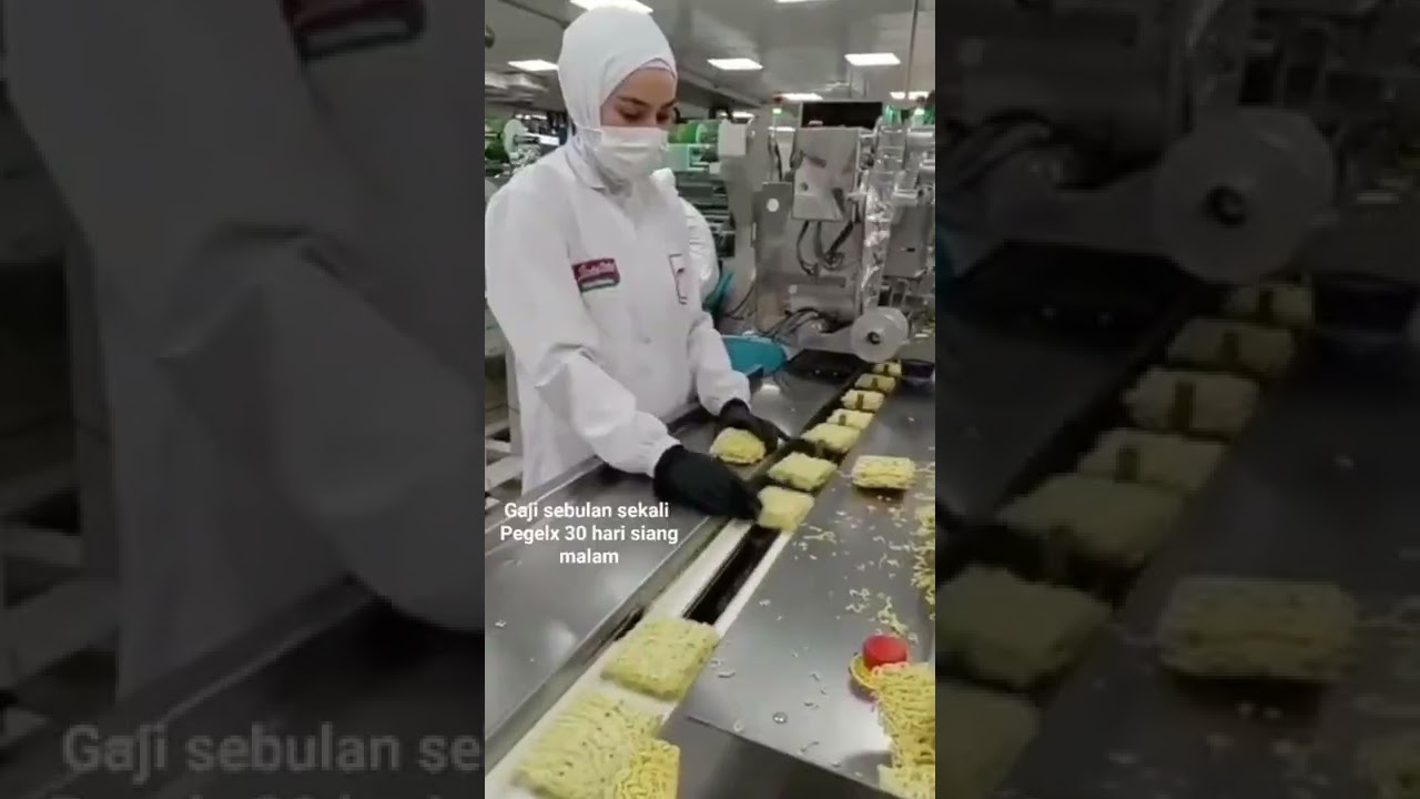 ternyata seperti ini proses packing mie di pabrik nya