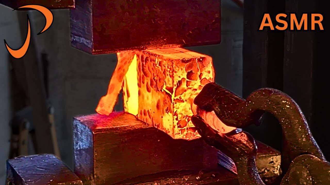 How I Forged A 300 Layer Damascus Kukri - ASMR