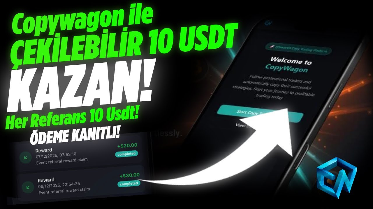 Copywagon ile Çekilebilir 10 Usdt Kazan! Her Referans 10 Usdt! Ödeme Kanıtlı!