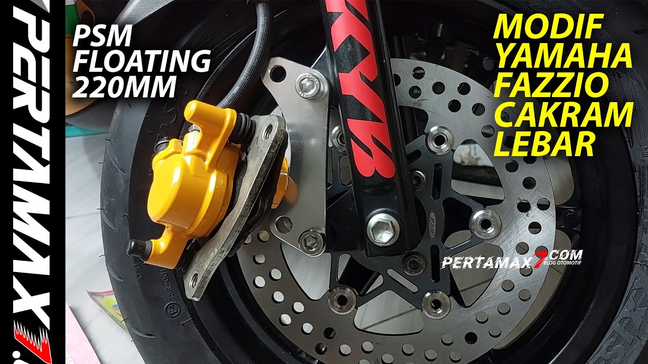 CARA Pasang Rem Cakram Lebar Yamaha Fazzio 125 PSM Semi Floating 220mm Banyak Tantangan #yamaha