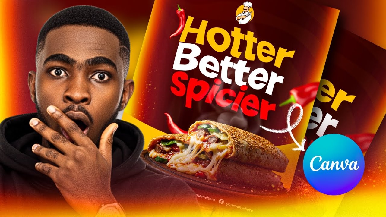 Spicy Food Design on CANVA | #canva 
