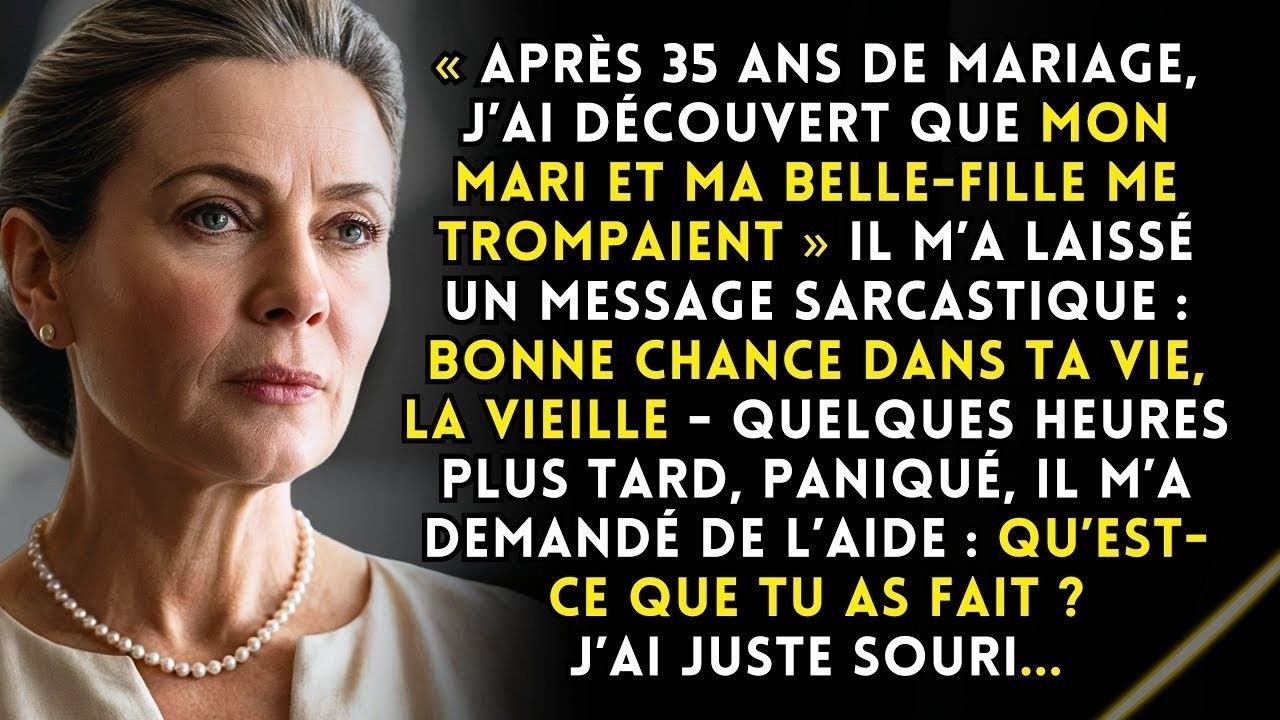 Après 35 ans de mariage, j’ai découvert cruellement que mon mari et ma belle-fille me trompaient…
