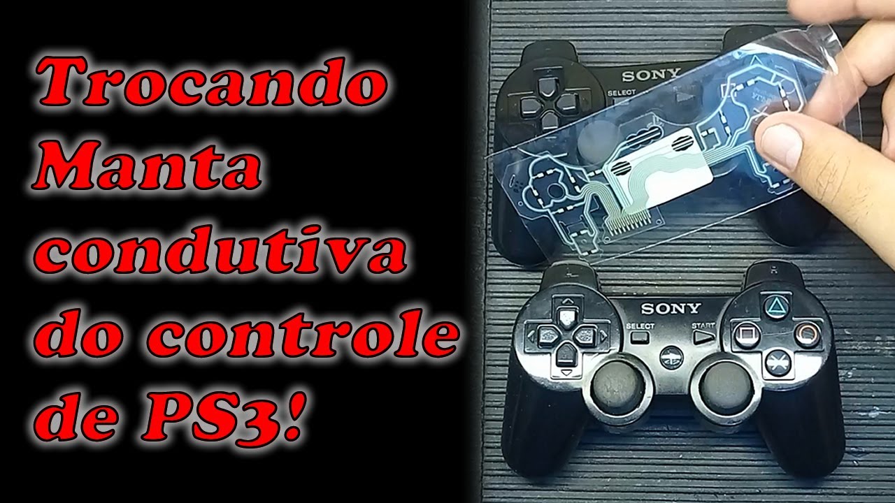Como trocar a manta condutiva do controle de PS3? (Película condutiva).