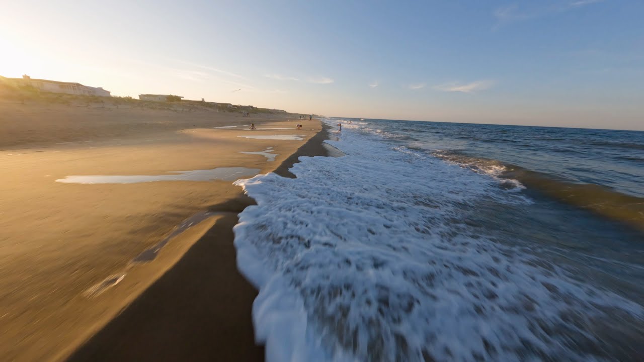 GEPRC CineLog 35 wind test: sunset beach fpv drone flight