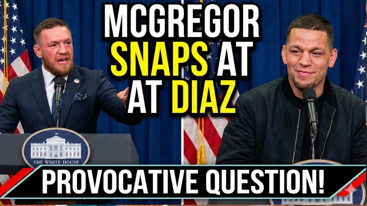 Conor McGregor Erupts at Nate Diaz Over Controversial Question at UFC White House Press Event Today!