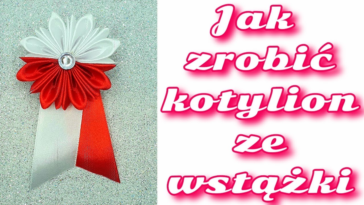 Jak zrobić kotylion ze wstążki KANZASHI #handmade  #rękodzieło #tutorial #diy  11 LISTOPADA / 2 MAJA