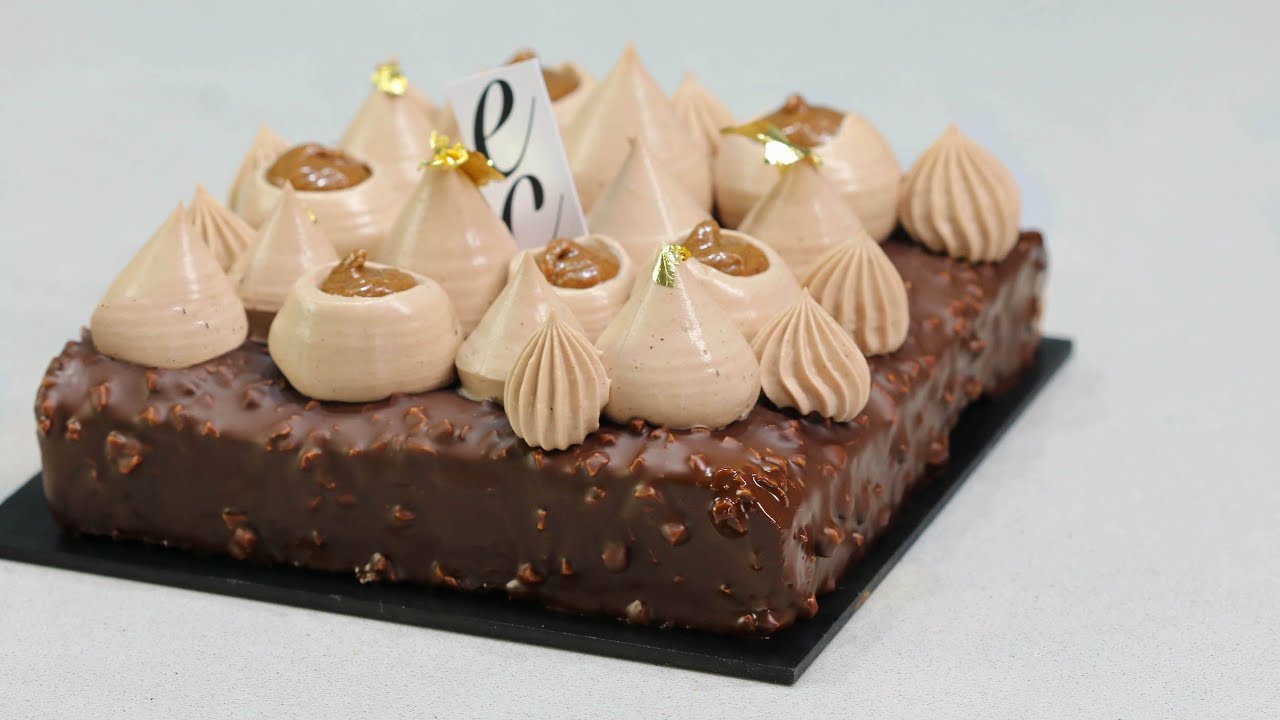Financier de Chocolate, Gianduja y puro Praline / Chocolate Ganache, Gianduja and pure Praline
