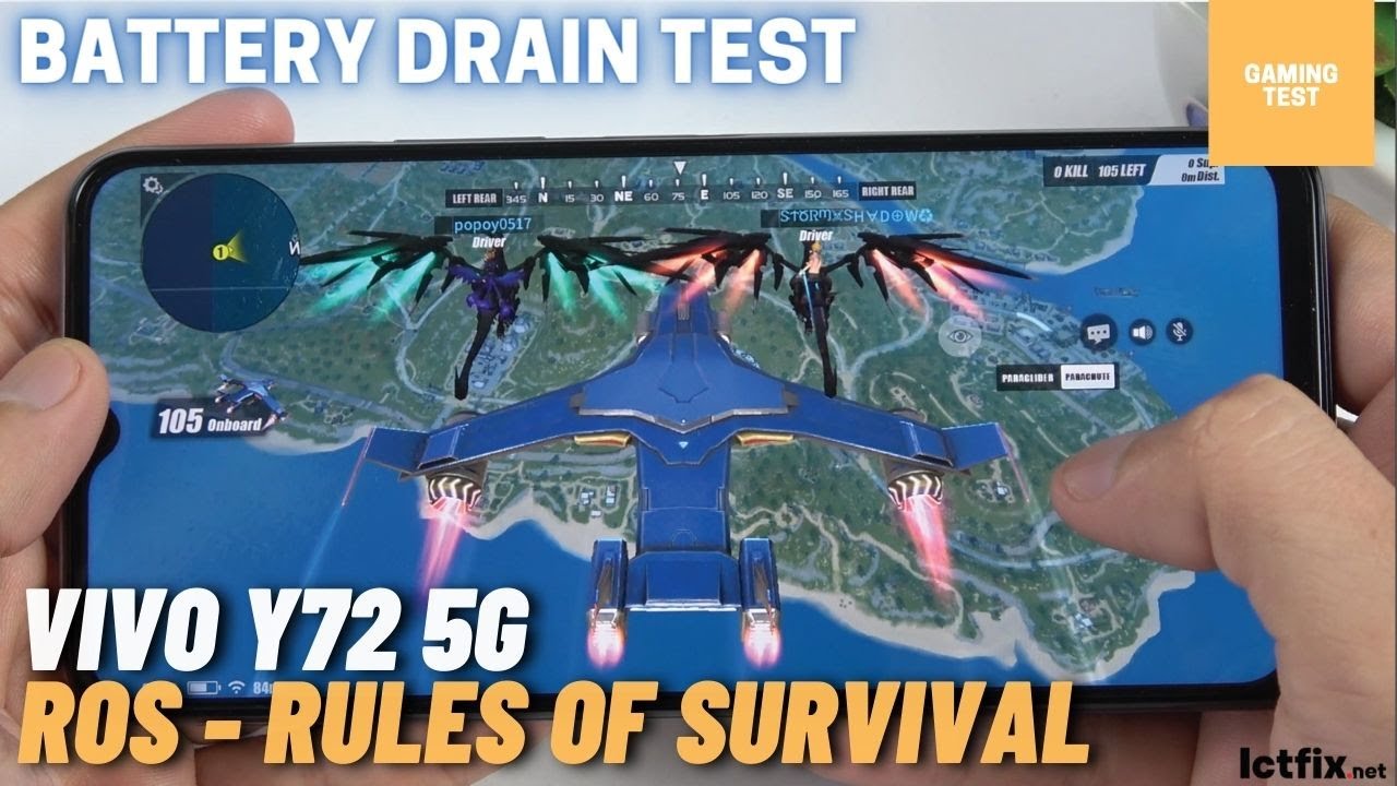 Vivo Y72 5G test game Rules Of Survival Ros | MediaTek Dimensity 700, 8GB RAM