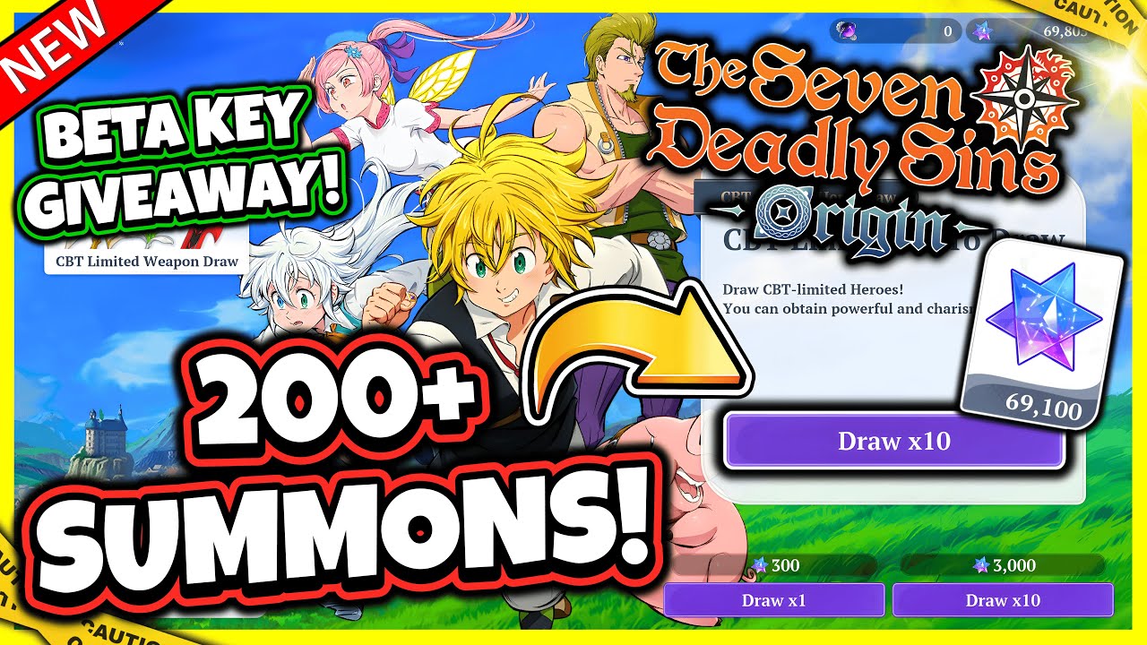7DS ORIGIN 200 SUMMONS & BETA KEY GIVEAWAY! EPIC PULLS! [Seven Deadly Sins: Origin]