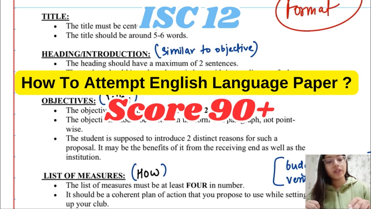 Attempt your English Language Paper THIS WAY 🔥💯Score 90+ in ISC 12 boards #isc #isc12 