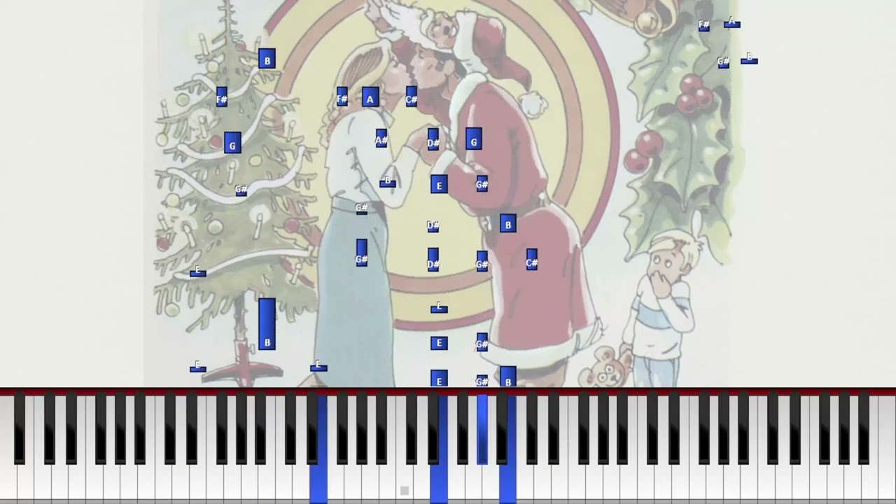 Kun Joulupukki suukon sai (Synthesia) [Pianotutoriaali] *Opi soittamaan*