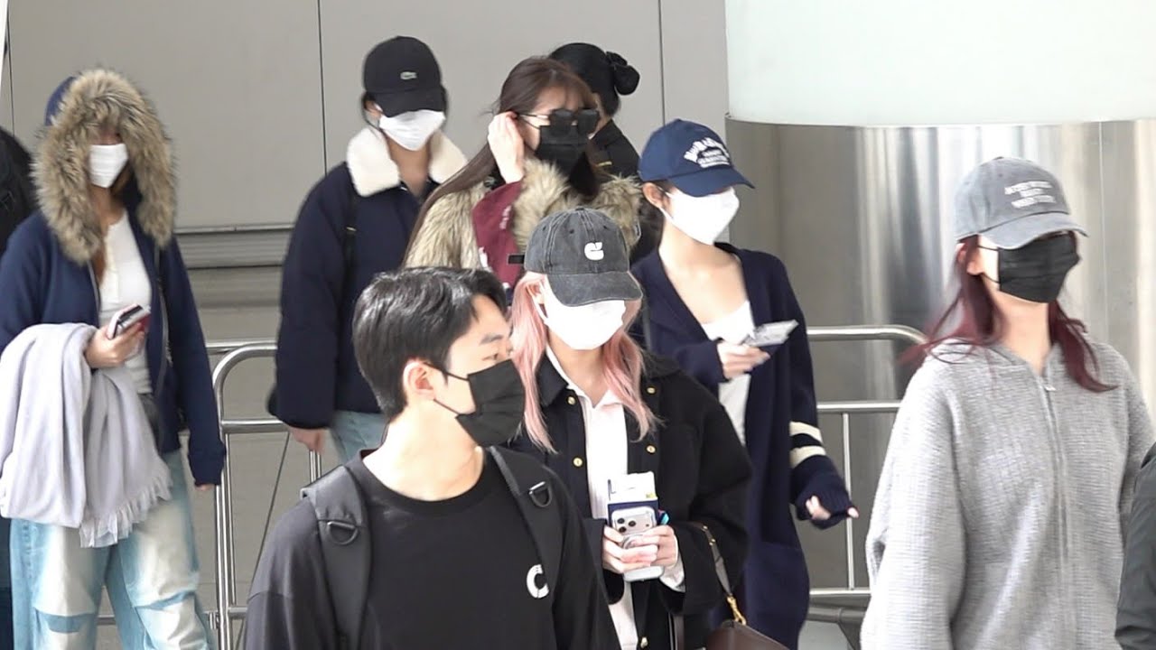 IVE (아이브)  香港空港 Hong Kong Airport Departure to Korea 20251129 #MAMA