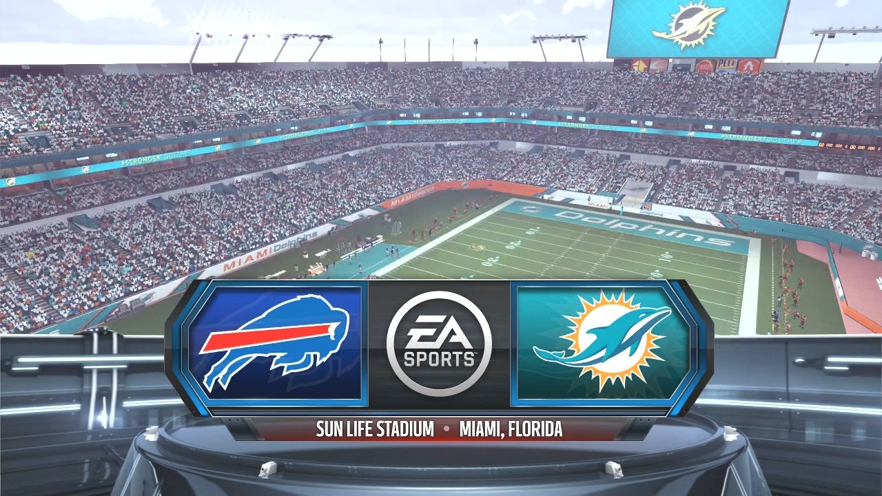 Madden NFL 16 - Buffalo Bills (1-1) Vs Miami Dolphins (2-0) Simulation Week 3 Full Gameplay