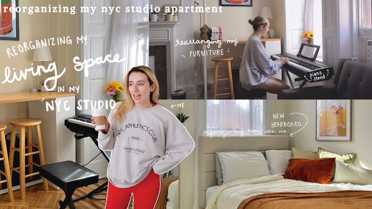 reorganizing my nyc studio apartment 03. reorganize my living space with me and building furniture