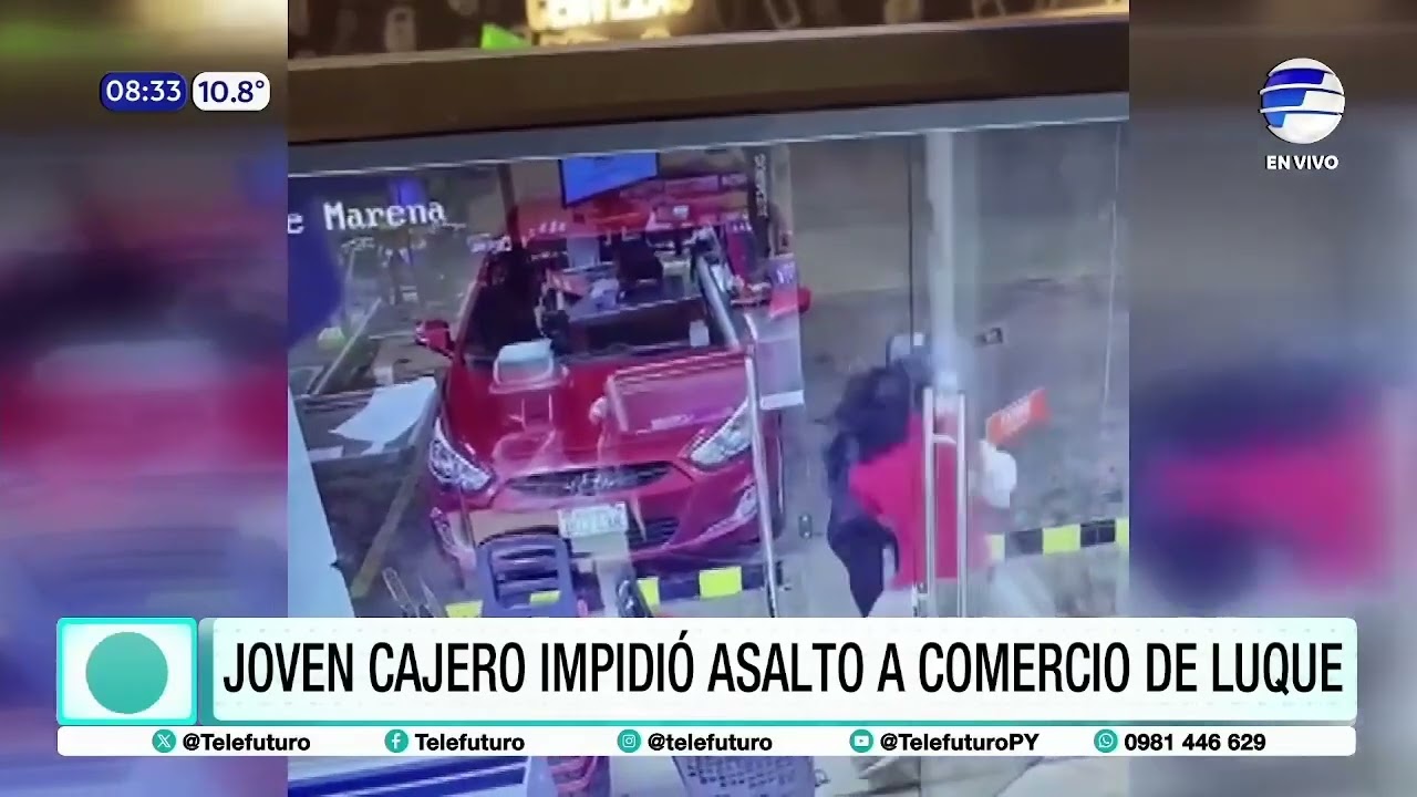 Joven cajero impidió asalto en Luque