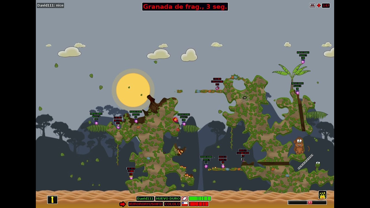 Hedgewars HIGHLANDER, YO vs KURORORYUSHIFERUMEN (David111 gana, osea yo)