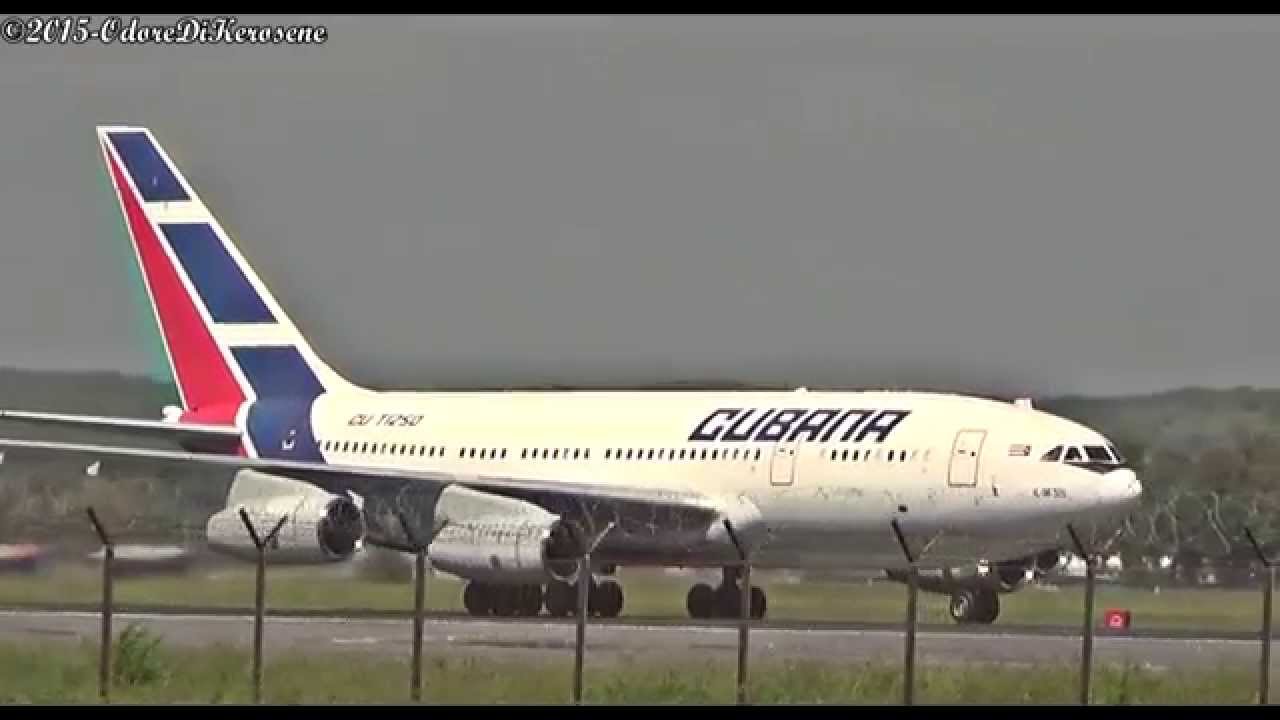 Landing Ilyushin IL96 Cubana de Aviación with president Raul Castro @ Rome Fiumicino 09-05-2015