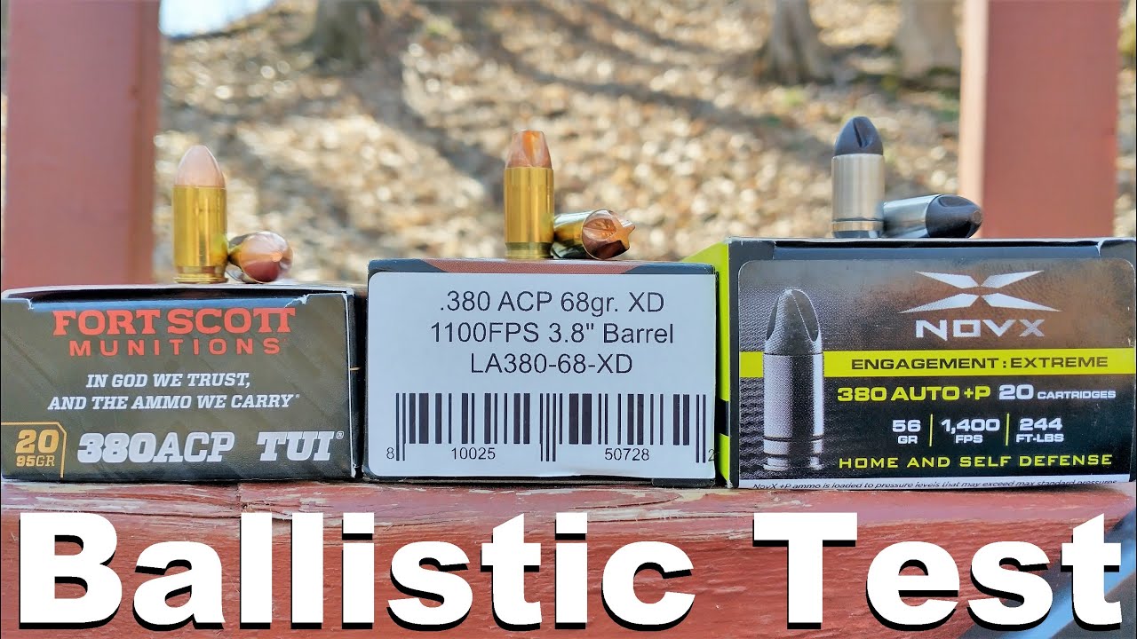 .380 ACP Non-Expanding Bullet Test - Fort Scott TUI, Lehigh Xtreme & NovX Engagement Ballistic Test