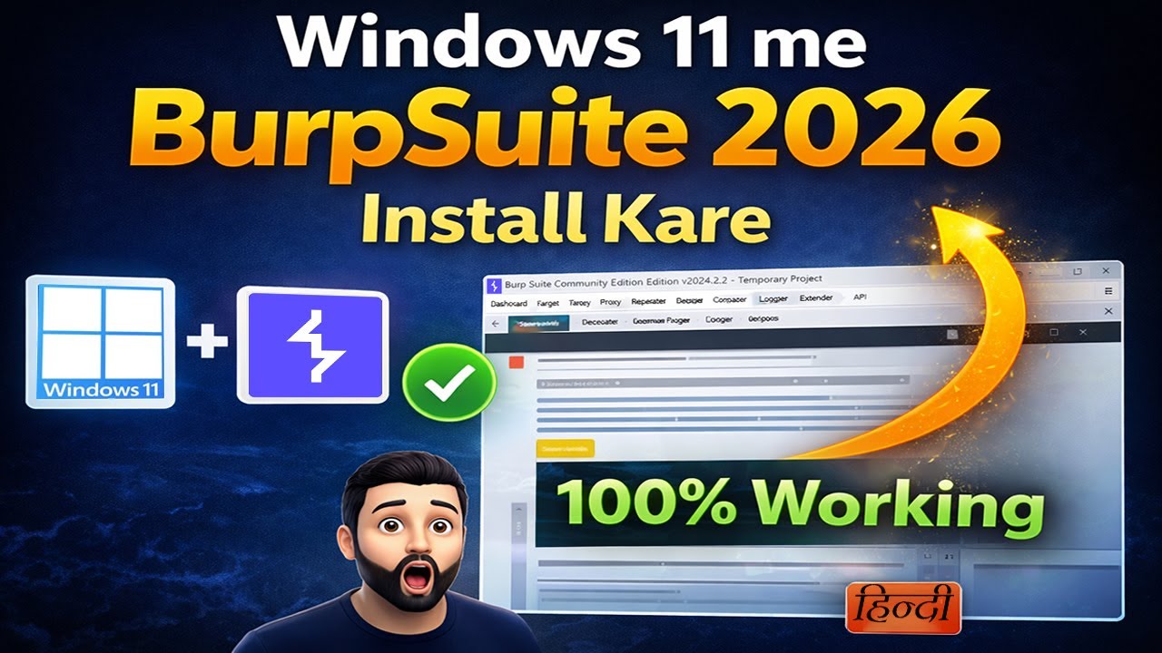 BurpSuite Pro 2026  Install in Windows 11🔥100% Working |  Hindi