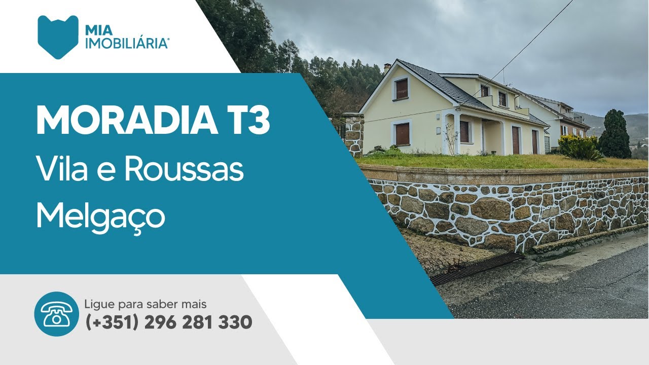 MORADIA ISOLADA T3 - VILA E ROUSSAS - MELGAÇO