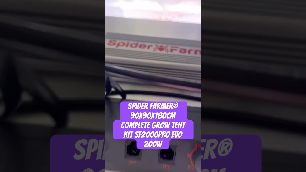 Spider Farmer&reg; 90X90X180cm Complete Grow Tent Kit SF2000PRO EVO 200W  #crazybud #420 #growled