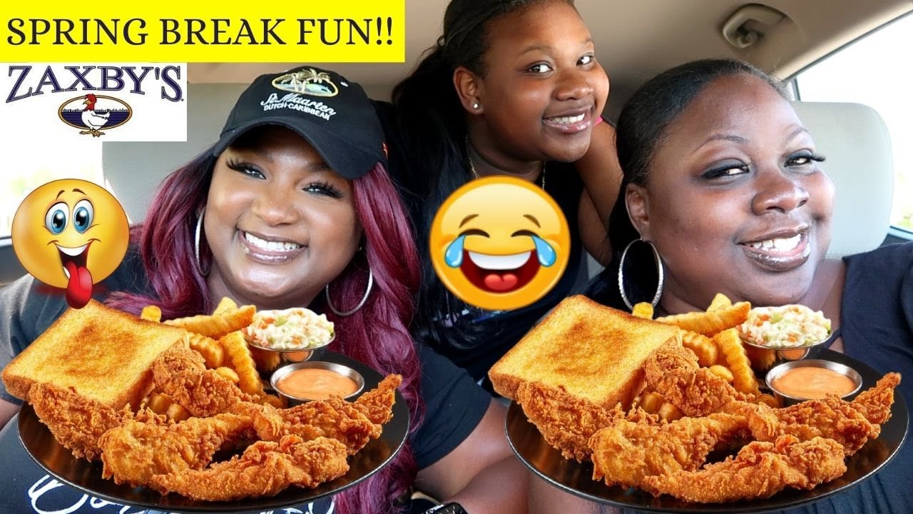 SPRING BREAK !! BUFFALO CHICKEN TENDERS , ZAXBY'S MUKBANG