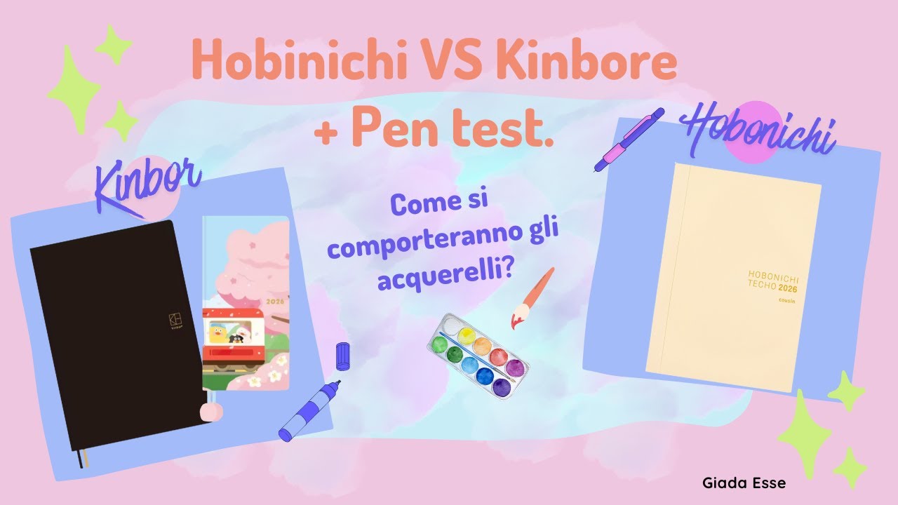 Hobonichi VS Kinbor + Pen Test (Testiamo anche gli acquerelli)