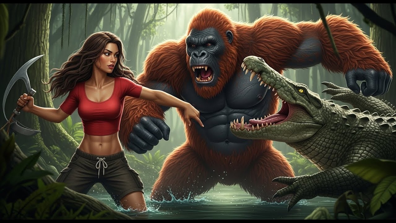 LEGENDARY BATTLE: Life 3.8 Million Years Ago | Part 3: Aella and King Kong Fight a Crocodile