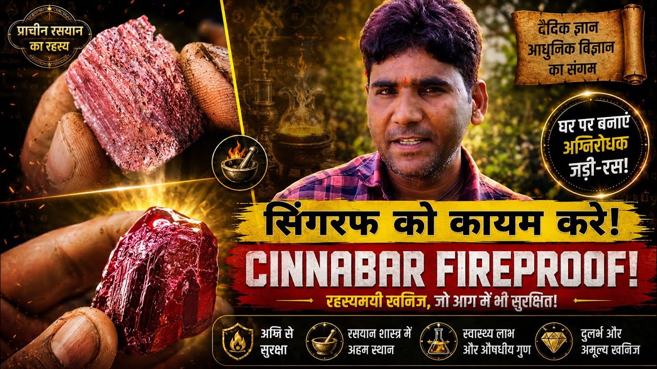 सिंगरफ को कायम करने का एक अत्याधुनिक तरीका।।Fireproof cinnabar।।Experiments