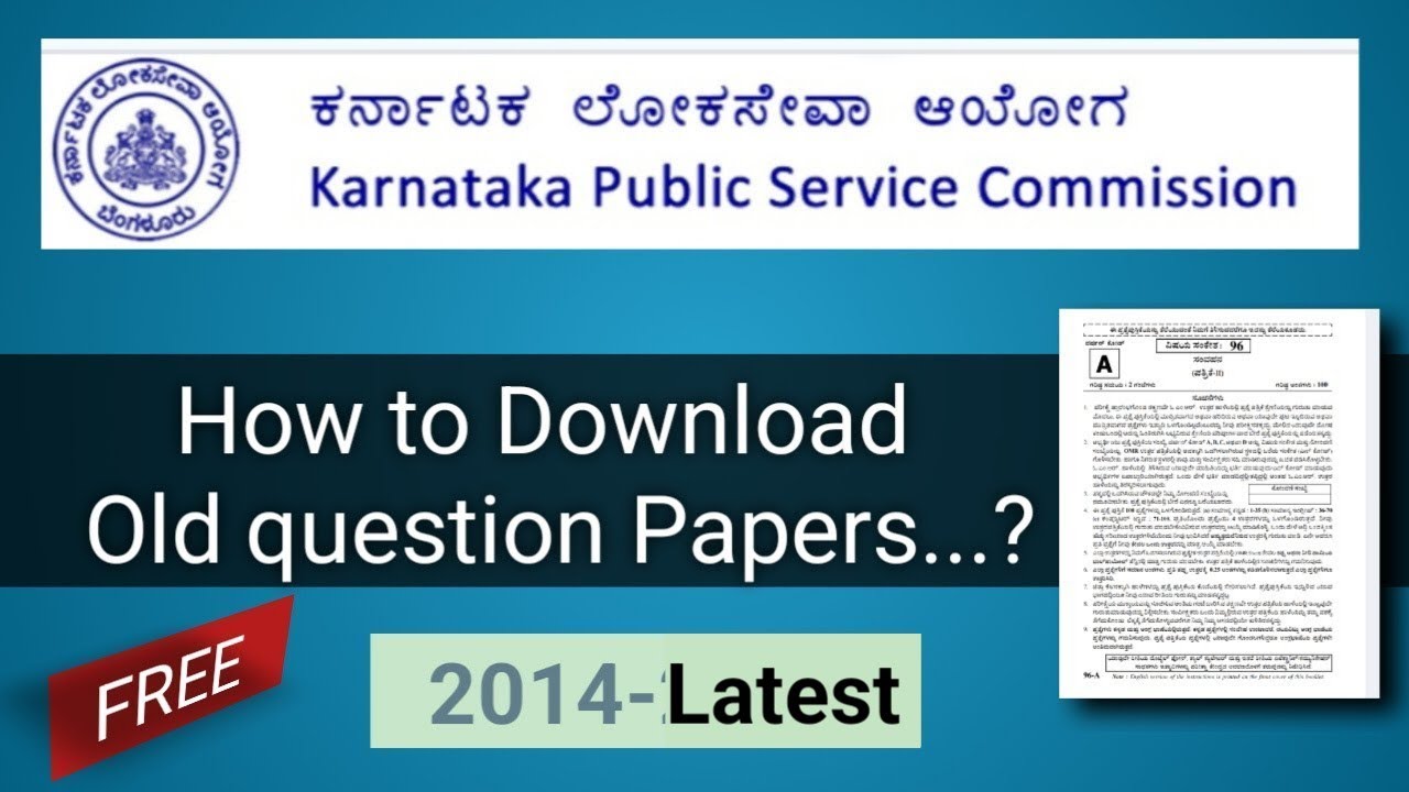Download KPSC previous year question papers | Free | 2014 - 2024 | KEA | KSP  | Competative Exam