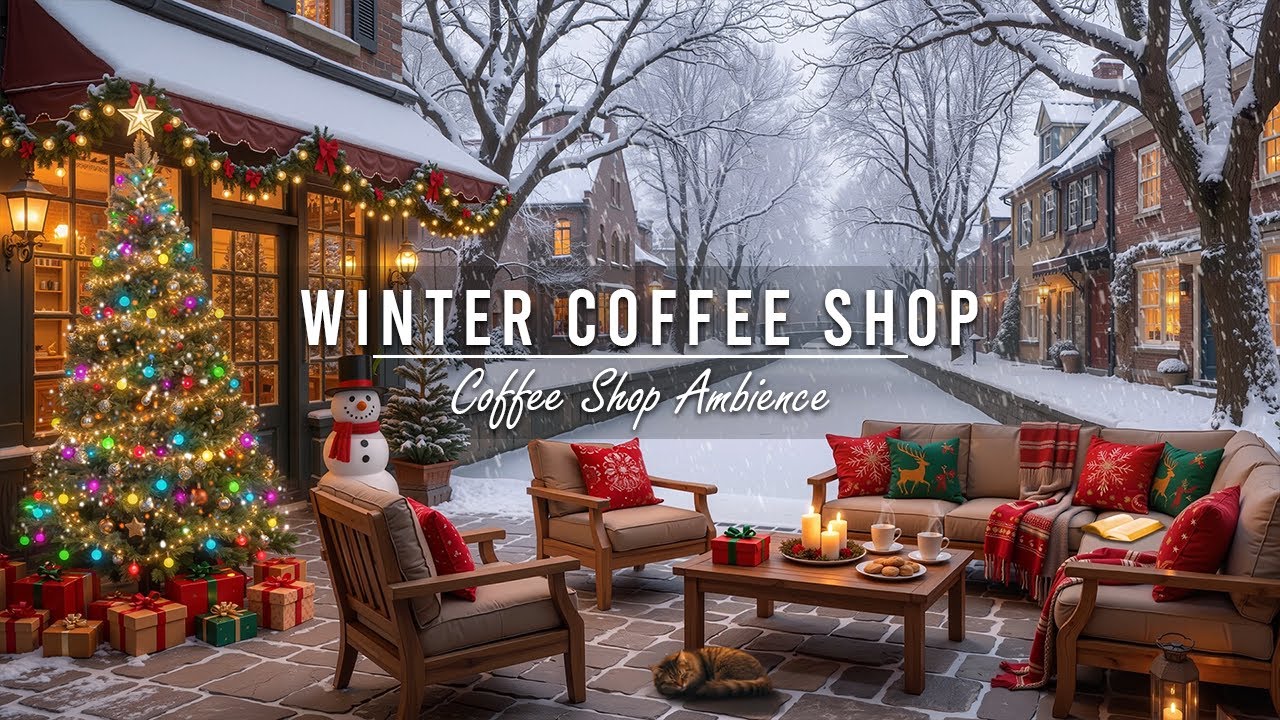 Warm Jazz Music at Winter Coffee Shop Ambience for Work, Study ⛄ Relaxing Jazz Instrumental Music