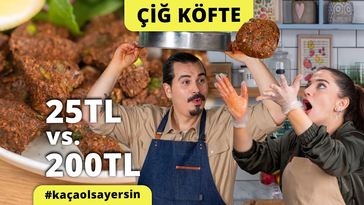 Şeflerimiz Yaptı: Tepsisi 25 Liraya Çiğ Köfte vs. Tepsisi 200 Liraya Çiğ Köfte #kaçaolsayersin