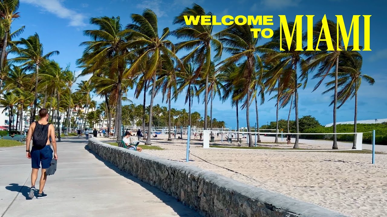 Miami, Florida Walking Tour, USA- 4K